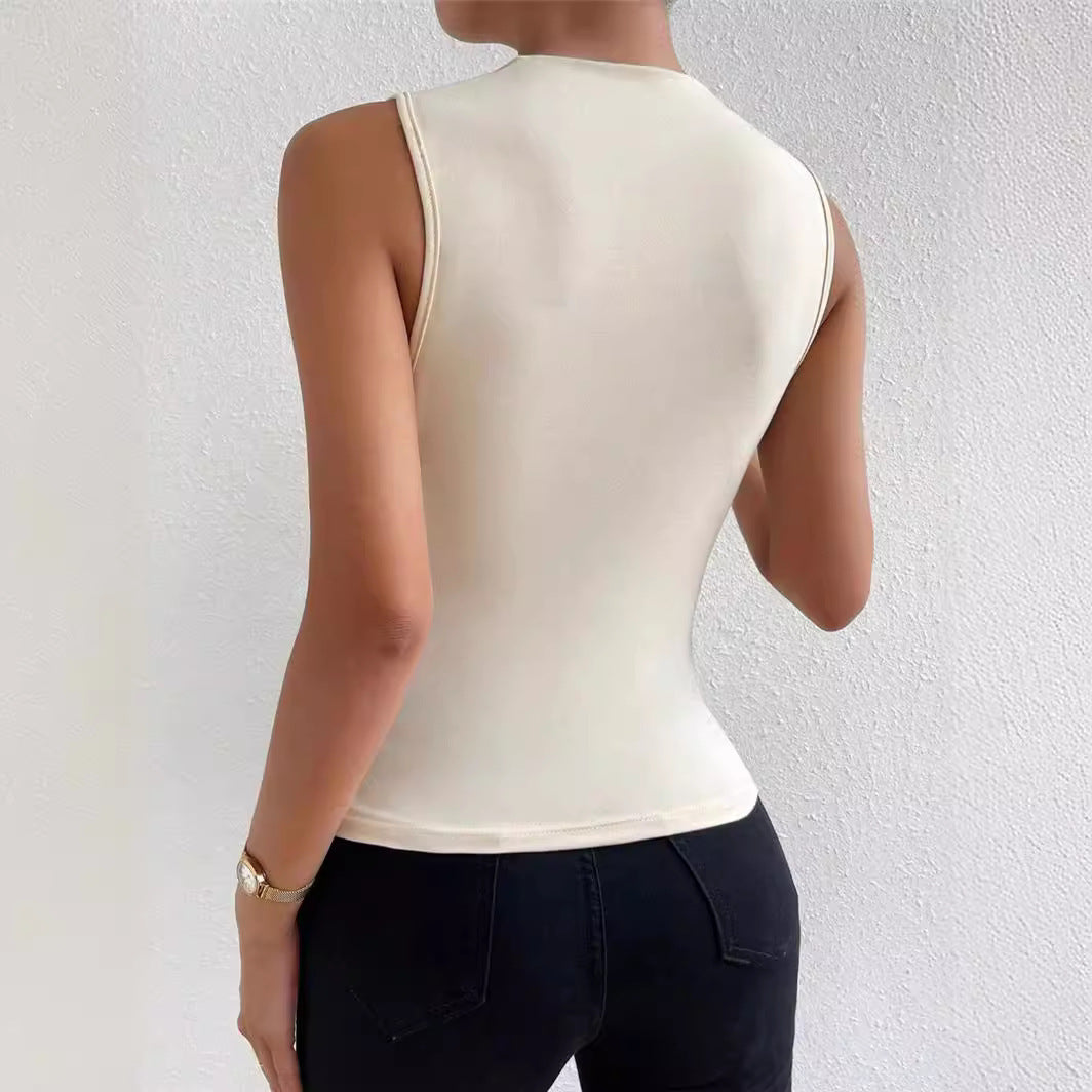 Women's Sleeveless Turtleneck Top