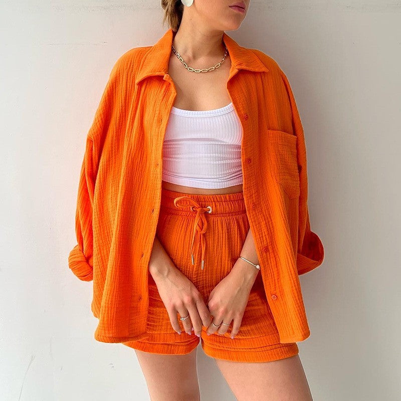 Women's Shirt and Shorts Set Plus Size